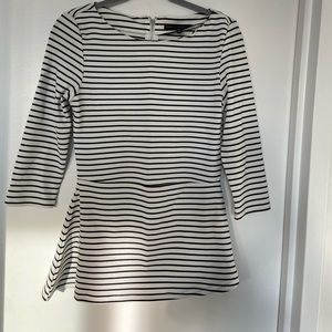 Striped peplum top